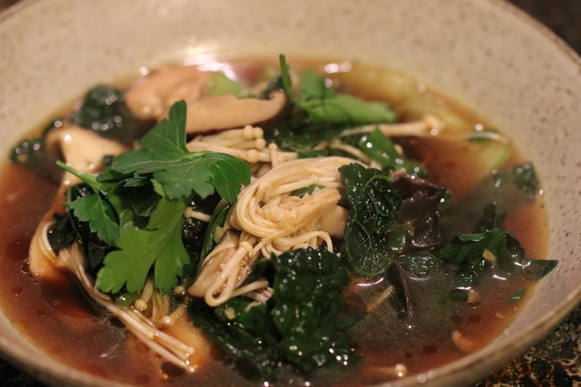 Asian Style Chicken and Mushroom soup